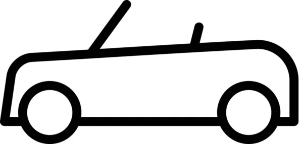 Coche Cabriolet Icono Coche Estilo Esquema — Archivo Imágenes Vectoriales