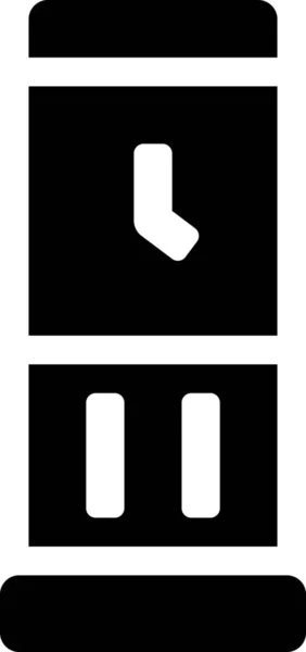 Значок Аналогових Годинників Меблів Суцільному Стилі — стоковий вектор