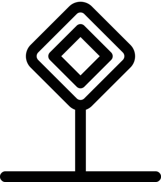 Icono Carretera Principal Prioridad Estilo Esquema — Archivo Imágenes Vectoriales