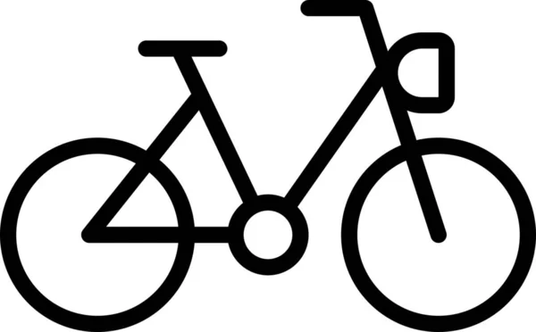 Bicicleta Bicicleta Icono Del Ciclismo Estilo Del Esquema — Archivo Imágenes Vectoriales