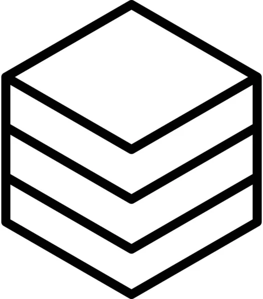 Ikona Dekoracji Pudełka Stylu Konturu — Wektor stockowy