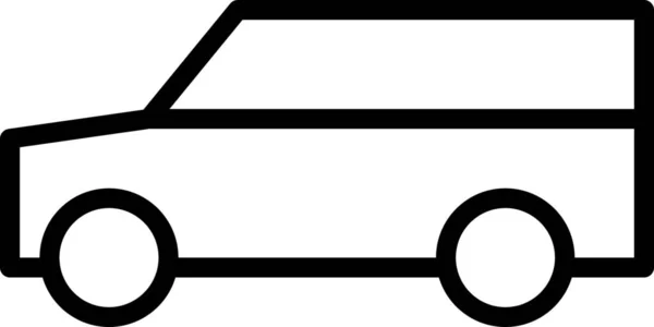 汽车通勤图标 轮廓样式 — 图库矢量图片