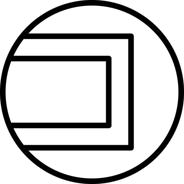 Icono Imagen Diseño Portada Estilo Esquema — Vector de stock