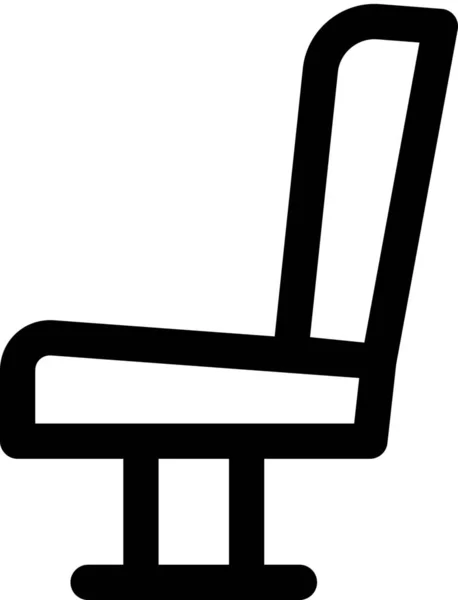 Καρέκλα Club Άνετο Εικονίδιο Στυλ Περίγραμμα — Διανυσματικό Αρχείο