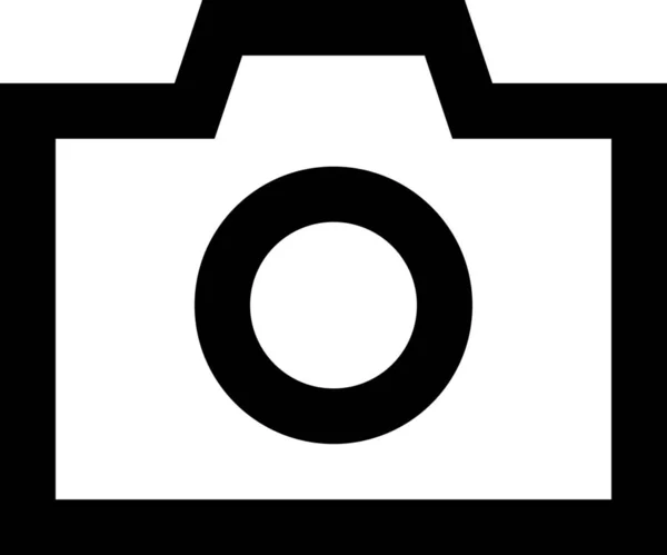 Camera Vast Leggen Afbeelding Pictogram Outline Stijl — Stockvector