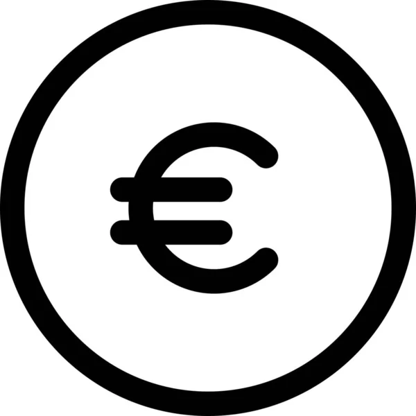 Icono Moneda Efectivo Negocios Estilo Esquema — Vector de stock