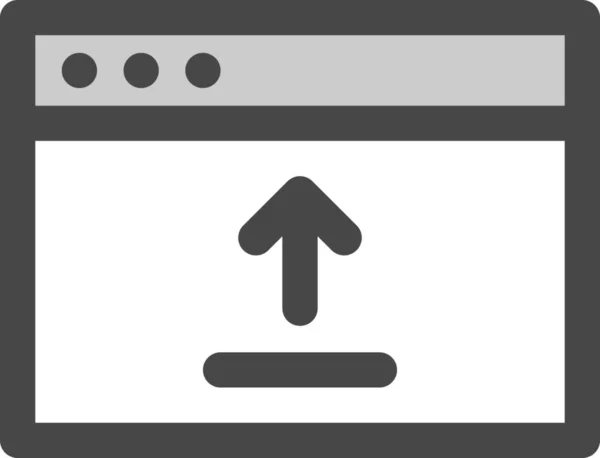 Pfeil Browser Computersymbol Stil Ausgefüllter Umrisse — Stockvektor