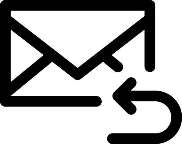 Mail Umschlag Vorwärts Symbol Umriss Stil — Stockvektor