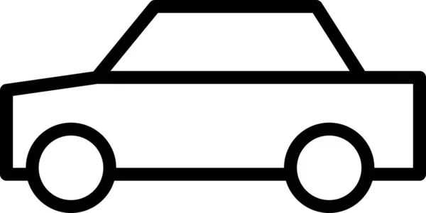 Auto Woon Werkverkeer Sedan Icoon Outline Stijl — Stockvector