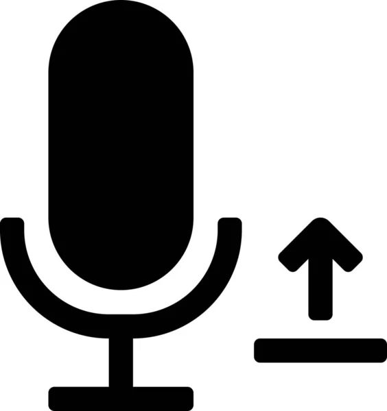 Ikona Zvukového Souboru Jednolitém Stylu — Stockový vektor