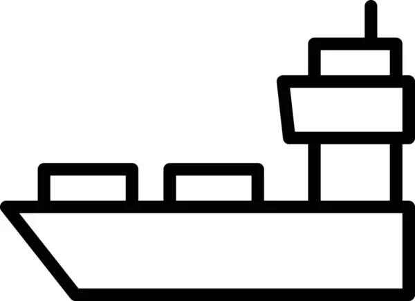Icône Logistique Des Conteneurs Fret Dans Style Outline — Image vectorielle