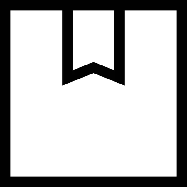 Lesezeichen Icon Für Wissensbibliothek Outline Stil — Stockvektor