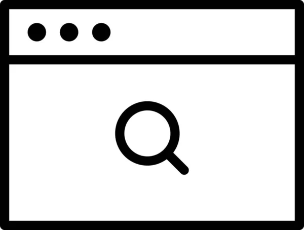 Navegador Ordenador Encontrar Icono Estilo Esquema — Archivo Imágenes Vectoriales