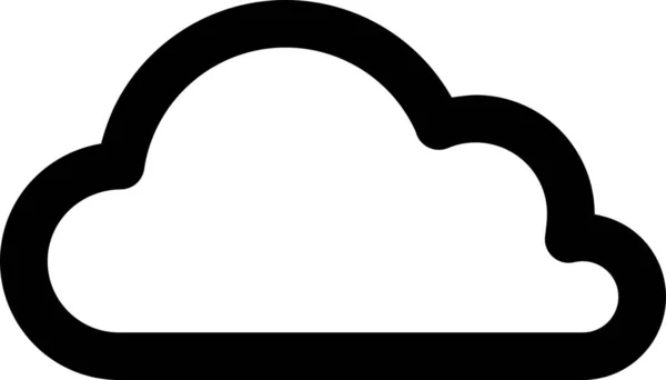 Ikona Prognozy Chmury Obliczeniowej Zarysie — Wektor stockowy