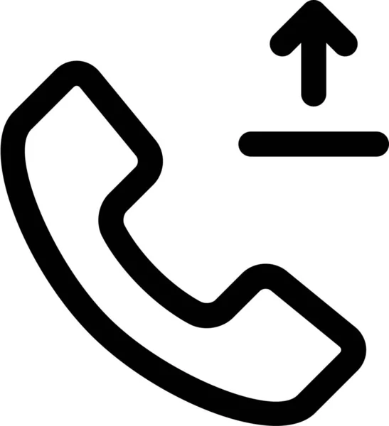 Call Data Landline Icon Outline Style — Stock Vector