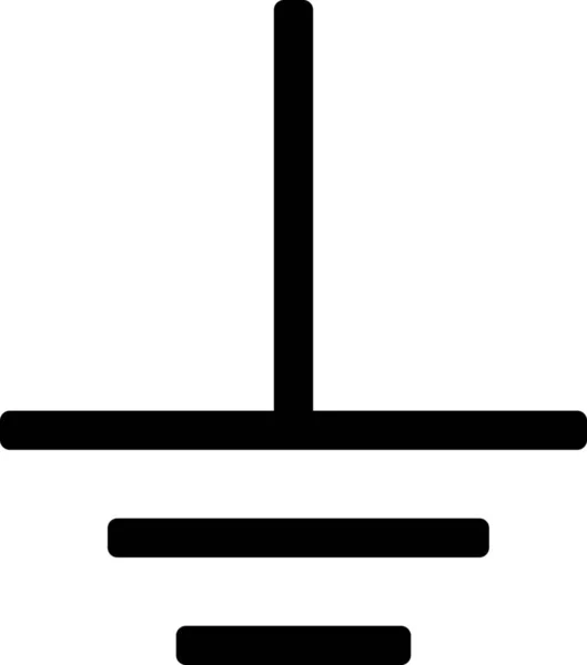 Johannisbeere Elektrisch Gnd Symbol Solidem Stil — Stockvektor