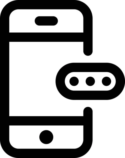 Значок Мобільного Облікового Запису Доступу Стилі Контур — стоковий вектор