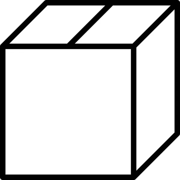Box Decor Design Icon Outline Style — Stock Vector