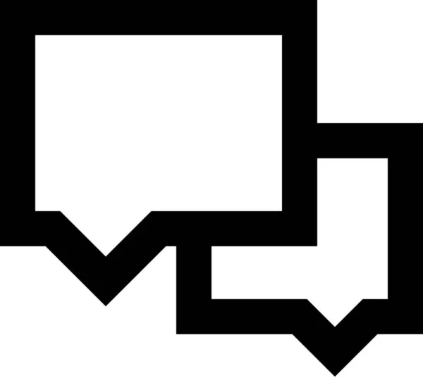 Chat Kommunikations Icon Umriss Stil — Stockvektor