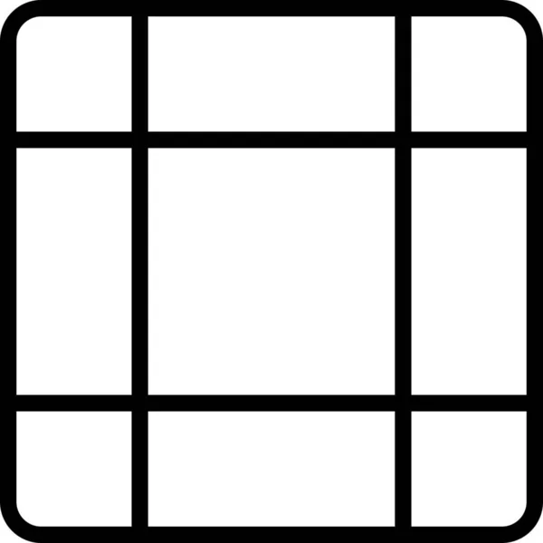 Block Design Grid Icon Outline Style — 스톡 벡터