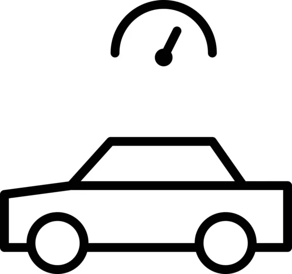 Automobil Auto Indikator Symbol Umriss Stil — Stockvektor