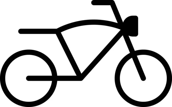 Cafe Motosiklet Ikonu Taslak Stilde — Stok Vektör