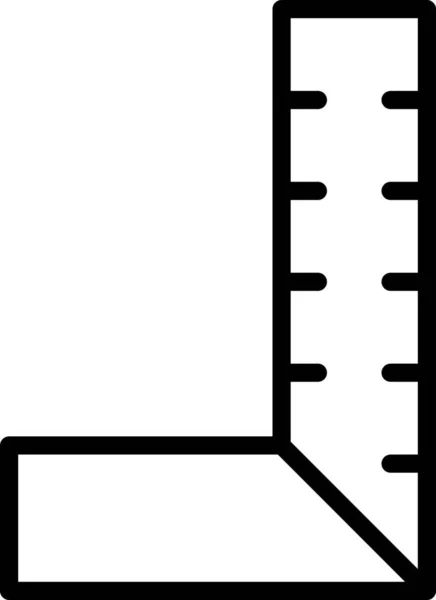 Піктограма Кута Сантиметрів Дюймів Стилі Контур — стоковий вектор