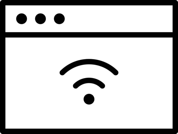 Иконка Подключения Браузера Стиле Outline — стоковый вектор