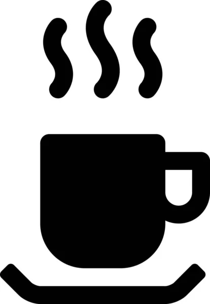 Getränk Kaffeetasse Symbol Solidem Stil — Stockvektor