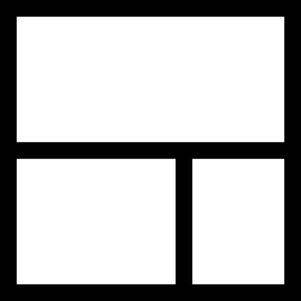 Ikon Tata Letak Kotak Kisi Dalam Gaya Outline - Stok Vektor