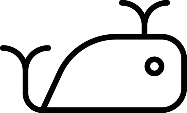 Символ Млекопитающего Океана Стиле Абрис — стоковый вектор
