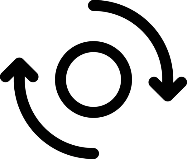 Icône Circulation Cercle Balle Dans Style Contour — Image vectorielle