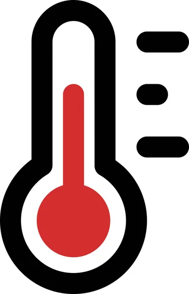 Celsius Fahrenheit Mitt Ikonen Fylld Konturstil — Stock vektor