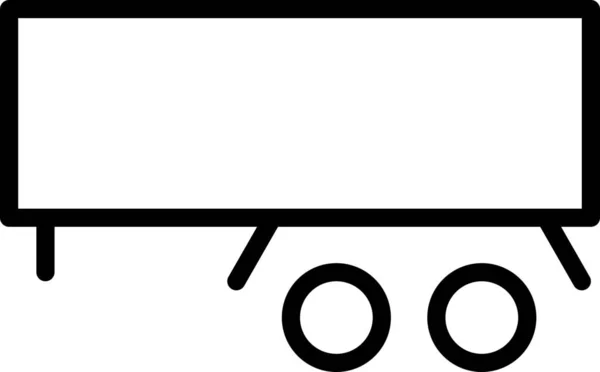 Значок Вантажної Логістики Вантажівки Стилі Контур — стоковий вектор