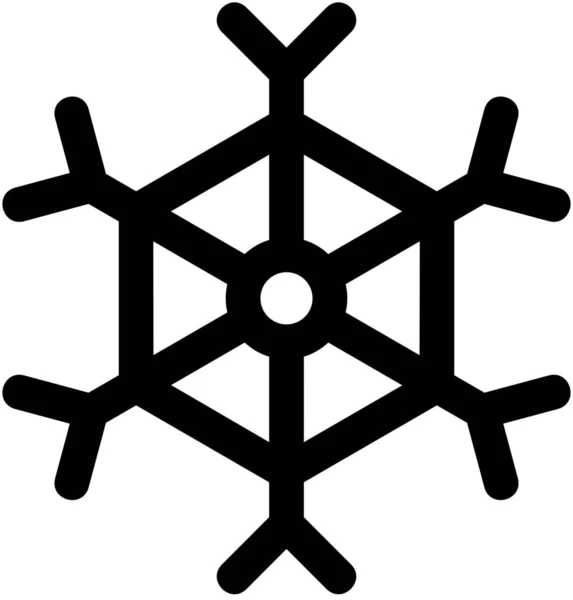 Холодний Заморожений Значок Стилі Контур — стоковий вектор