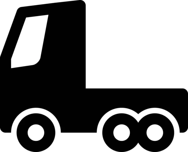 Camion Ícone Caminhão Carga Estilo Sólido — Vetor de Stock