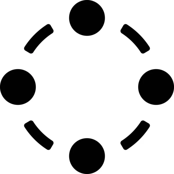 Kruhy Dekorace Ikona Ozdoby Pevném Stylu — Stockový vektor