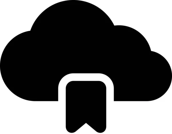 Marcador Cloud Computing Icon Solid Style — Archivo Imágenes Vectoriales