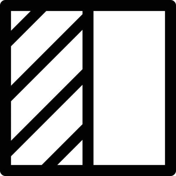 Иконка Геометрическим Полувыделением Абстрактной Категории — стоковый вектор