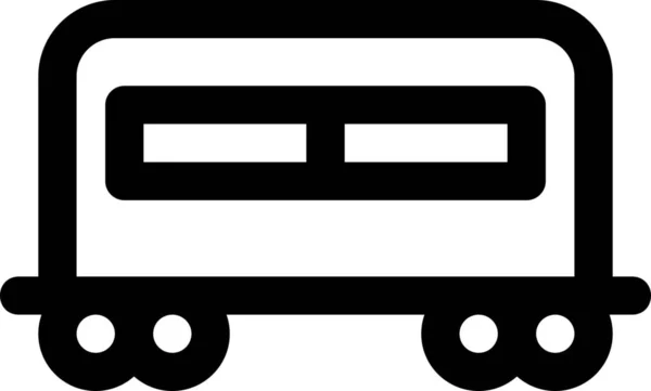 Μεταφορά Επιβατικού Σιδηροδρόμου Εικονίδιο Στυλ Περίγραμμα — Διανυσματικό Αρχείο