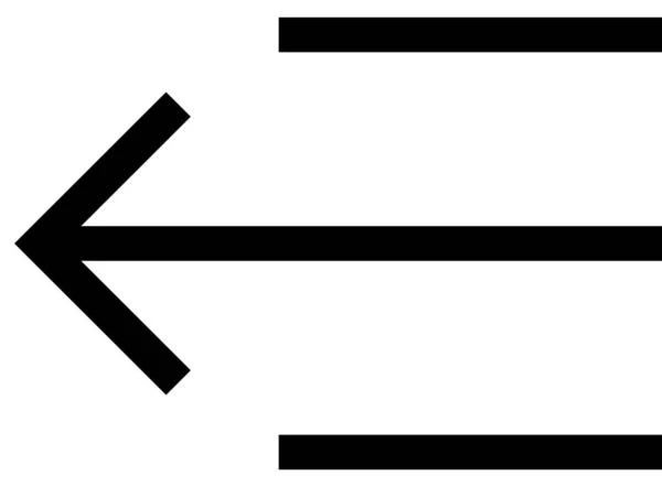 Das Linke Design Symbol Outline Stil Ausrichten — Stockvektor