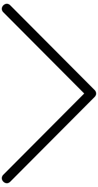 Угловой Значок Направления Шеврона Стиле Outline — стоковый вектор