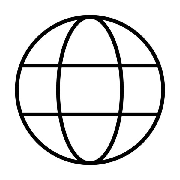 Вокруг Земного Шара Значок Стиле Контур — стоковый вектор