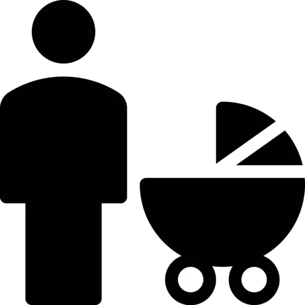 Bébé Enfant Homme Icône — Image vectorielle