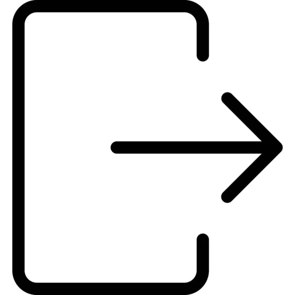 Accès Sortie Déconnexion Icône Dans Interface Utilisateur Catégorie Optimale — Image vectorielle