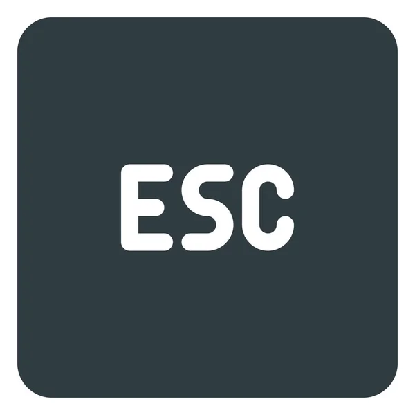 Esc Tastaturkürzel Symbol Solid Stil — Stockvektor