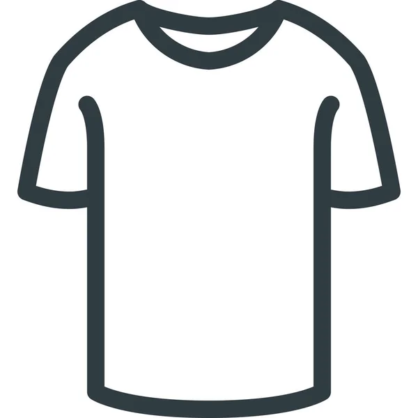 衬衫T恤轮廓图标的轮廓风格 — 图库矢量图片