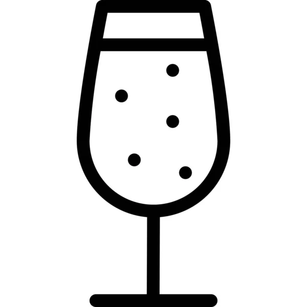 Ikona Oslavy Alkoholických Nápojů Kategorii Jídlo Nápoje — Stockový vektor