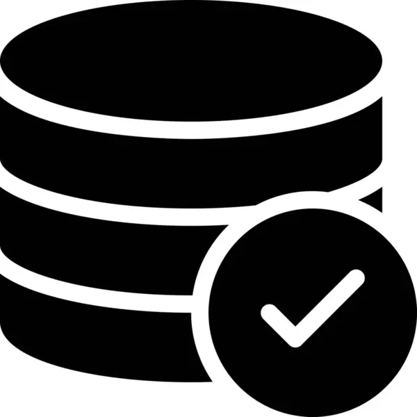 Datenbanksymbol Der Kategorie Computer Hardware Prüfen — Stockvektor