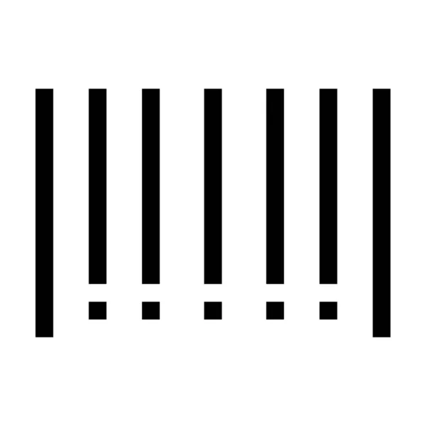 Barcode Shop Symbol Outline Stil — Stockvektor